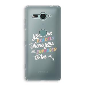 CaseCompany Right Place: Sony Xperia XZ2 Compact Transparant Hoesje