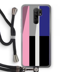 CaseCompany Gestalte 4: Xiaomi Redmi 9 Transparant Hoesje met koord