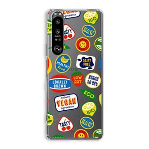 CaseCompany Fruitsticker: Sony Xperia 1 III Transparant Hoesje