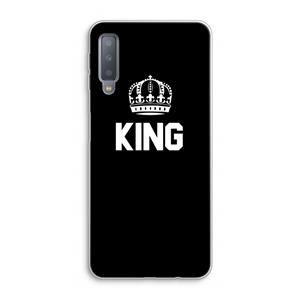 CaseCompany King zwart: Samsung Galaxy A7 (2018) Transparant Hoesje