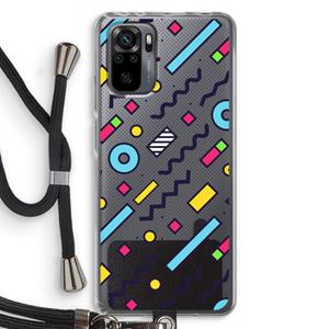CaseCompany 8-bit N°8: Xiaomi Redmi Note 10 Pro Transparant Hoesje met koord