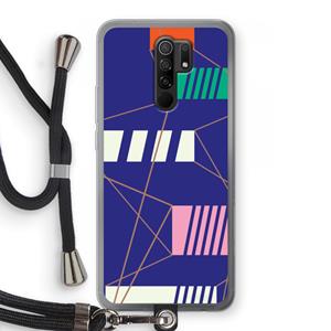 CaseCompany Gestalte 5: Xiaomi Redmi 9 Transparant Hoesje met koord