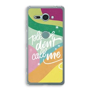 CaseCompany Don't call: Sony Xperia XZ2 Compact Transparant Hoesje