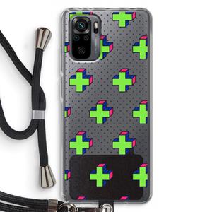 CaseCompany 8-bit N°10: Xiaomi Redmi Note 10 Pro Transparant Hoesje met koord