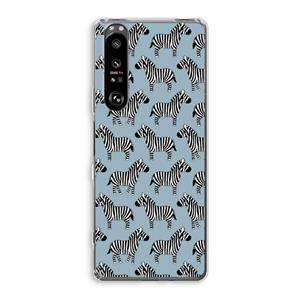 CaseCompany Zebra: Sony Xperia 1 III Transparant Hoesje