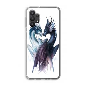 CaseCompany Yin Yang Dragons: Samsung Galaxy A32 5G Transparant Hoesje