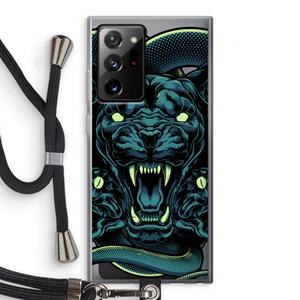 CaseCompany Cougar and Vipers: Samsung Galaxy Note 20 Ultra / Note 20 Ultra 5G Transparant Hoesje met koord