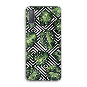 CaseCompany Geometrische jungle: Samsung Galaxy A7 (2018) Transparant Hoesje