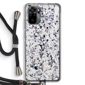 CaseCompany Gespikkelde marmer: Xiaomi Redmi Note 10 Pro Transparant Hoesje met koord
