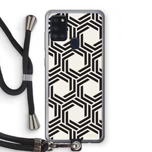 CaseCompany Geometrisch patroon: Samsung Galaxy A21s Transparant Hoesje met koord