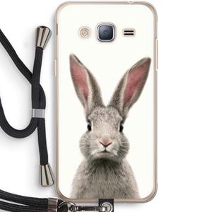 CaseCompany Daisy: Samsung Galaxy J3 (2016) Transparant Hoesje met koord