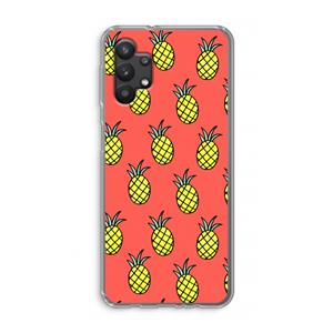 CaseCompany Ananas: Samsung Galaxy A32 5G Transparant Hoesje