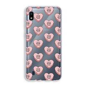CaseCompany Chicks before dicks: Samsung Galaxy A10 Transparant Hoesje