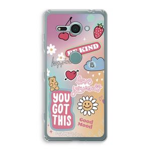 CaseCompany Positivity: Sony Xperia XZ2 Compact Transparant Hoesje