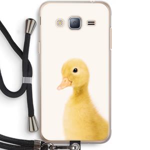 CaseCompany Duke: Samsung Galaxy J3 (2016) Transparant Hoesje met koord