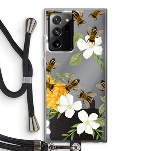 CaseCompany No flowers without bees: Samsung Galaxy Note 20 Ultra / Note 20 Ultra 5G Transparant Hoesje met koord