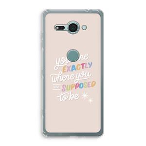 CaseCompany Right Place: Sony Xperia XZ2 Compact Transparant Hoesje