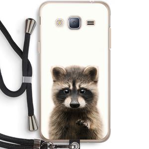 CaseCompany Rocco: Samsung Galaxy J3 (2016) Transparant Hoesje met koord