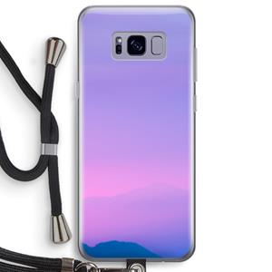 CaseCompany Sunset pastel: Samsung Galaxy S8 Plus Transparant Hoesje met koord