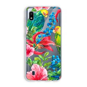 CaseCompany Papegaaien: Samsung Galaxy A10 Transparant Hoesje