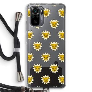 CaseCompany Leeuwenkoppen: Xiaomi Redmi Note 10 Pro Transparant Hoesje met koord