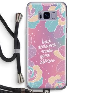 CaseCompany Good stories: Samsung Galaxy S8 Plus Transparant Hoesje met koord