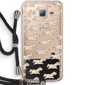 CaseCompany Ponys: Samsung Galaxy J3 (2016) Transparant Hoesje met koord
