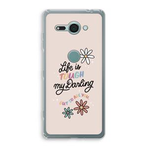 CaseCompany Tough Life: Sony Xperia XZ2 Compact Transparant Hoesje