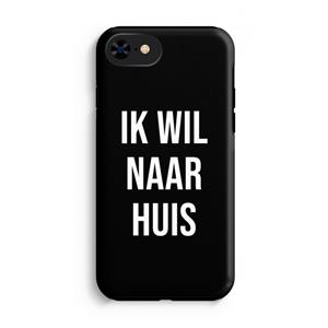 CaseCompany Ik wil naar huis - Zwart: iPhone 8 Tough Case