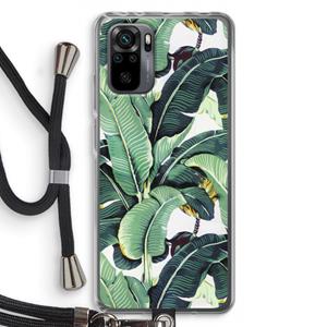 CaseCompany Bananenbladeren: Xiaomi Redmi Note 10 Pro Transparant Hoesje met koord