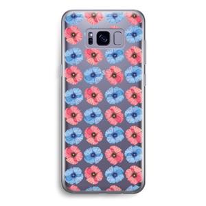CaseCompany Klaproosjes: Samsung Galaxy S8 Transparant Hoesje