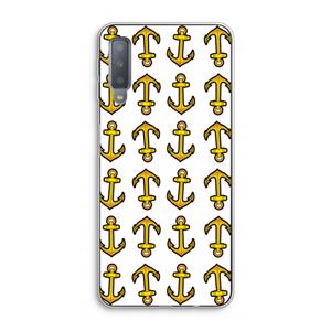 CaseCompany Musketon Anchor: Samsung Galaxy A7 (2018) Transparant Hoesje