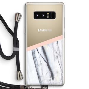 CaseCompany A touch of peach: Samsung Galaxy Note 8 Transparant Hoesje met koord