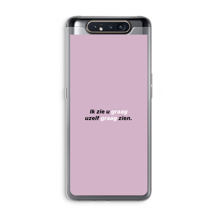 CaseCompany uzelf graag zien: Samsung Galaxy A80 Transparant Hoesje