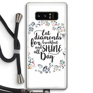 CaseCompany Diamonds: Samsung Galaxy Note 8 Transparant Hoesje met koord