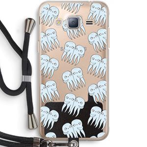 CaseCompany Octopussen: Samsung Galaxy J3 (2016) Transparant Hoesje met koord