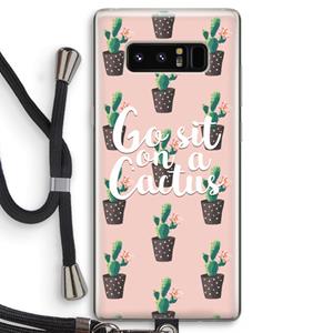 CaseCompany Cactus quote: Samsung Galaxy Note 8 Transparant Hoesje met koord