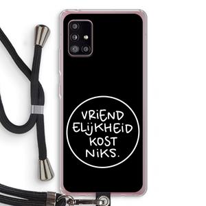 CaseCompany Vriendelijkheid: Samsung Galaxy A51 5G Transparant Hoesje met koord