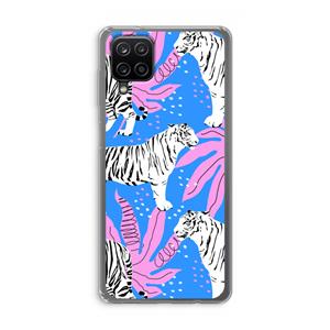 CaseCompany Tijger: Samsung Galaxy A12 Transparant Hoesje