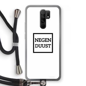 CaseCompany Negenduust vierkant: Xiaomi Redmi 9 Transparant Hoesje met koord
