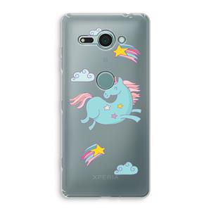 CaseCompany Vliegende eenhoorn: Sony Xperia XZ2 Compact Transparant Hoesje