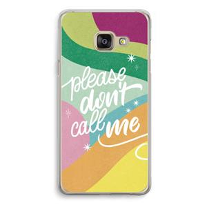 CaseCompany Don't call: Samsung Galaxy A3 (2016) Transparant Hoesje