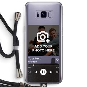 CaseCompany Music Player: Samsung Galaxy S8 Plus Transparant Hoesje met koord