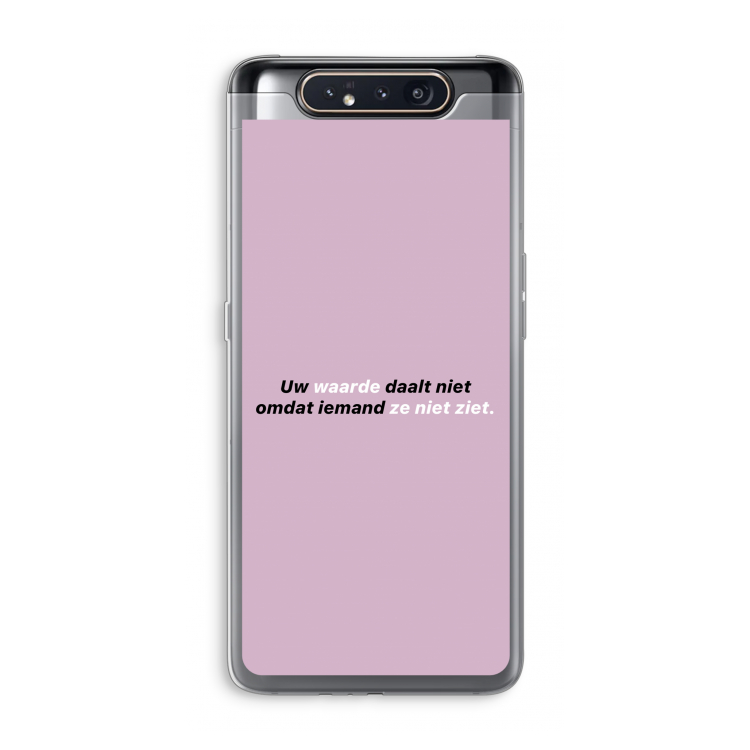 CaseCompany uw waarde daalt niet: Samsung Galaxy A80 Transparant Hoesje