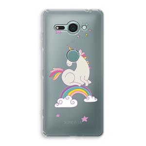 CaseCompany Regenboog eenhoorn: Sony Xperia XZ2 Compact Transparant Hoesje