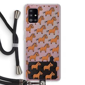 CaseCompany Pony: Samsung Galaxy A51 5G Transparant Hoesje met koord