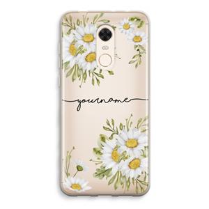 CaseCompany Daisies: Xiaomi Redmi 5 Transparant Hoesje