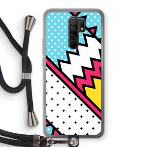 CaseCompany Pop Art #2: Xiaomi Redmi 9 Transparant Hoesje met koord