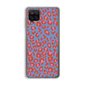 CaseCompany Leopard blue: Samsung Galaxy A12 Transparant Hoesje