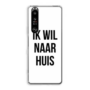 CaseCompany Ik wil naar huis: Sony Xperia 1 III Transparant Hoesje